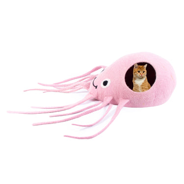 Octopus felt cat cave/Felt cat cave bed Nepal